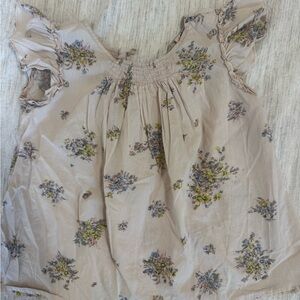 Bonpoint Floral Ruffle Sleeve Top
